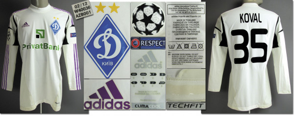 match worn football shirt Dynamo Kiev 2012/13