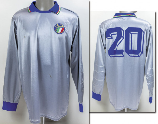 match worn football shirt Italy 1990/1991