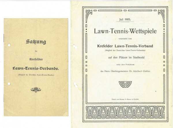 Programm Lawn-Tennis-Wettspiele 1905, Programm Tennis 1905