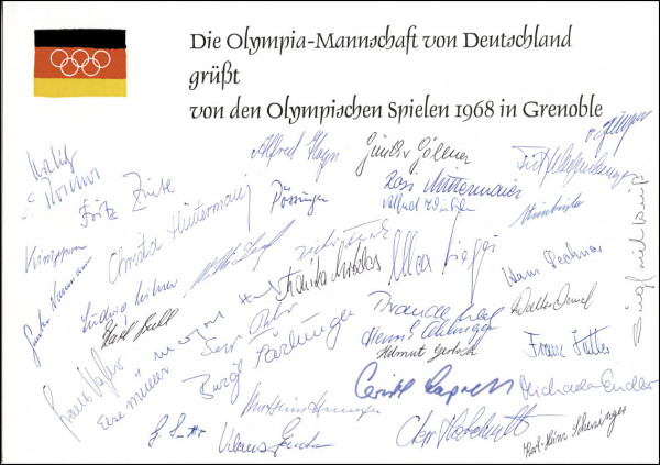 Olympiamannschaft 1968: Olympic autograph 1968