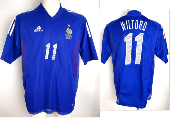 Sylvain Wiltord, am 18.05.2002 gegen Belgien, Frankreich - Trikot 2002