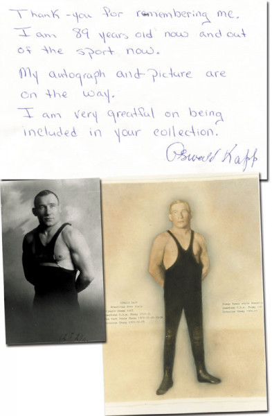 Käpp, Oswald: Olympic Games 1928 Autograph wrestling Estonia