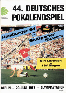 Football Programm 1987. German Cup Final 1987