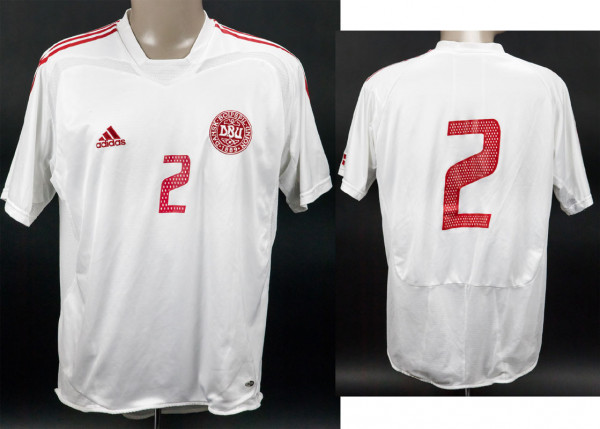 match worn football shirt Denmark 2005