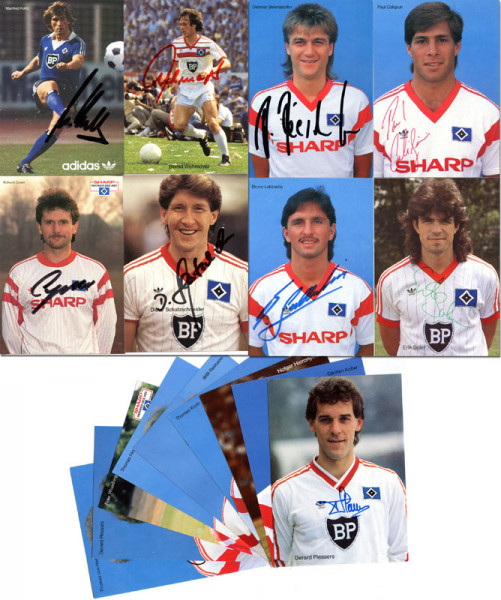 AK - HSV - Autogrammkarten ca. 1988: 17 Autograph Cards. HSV