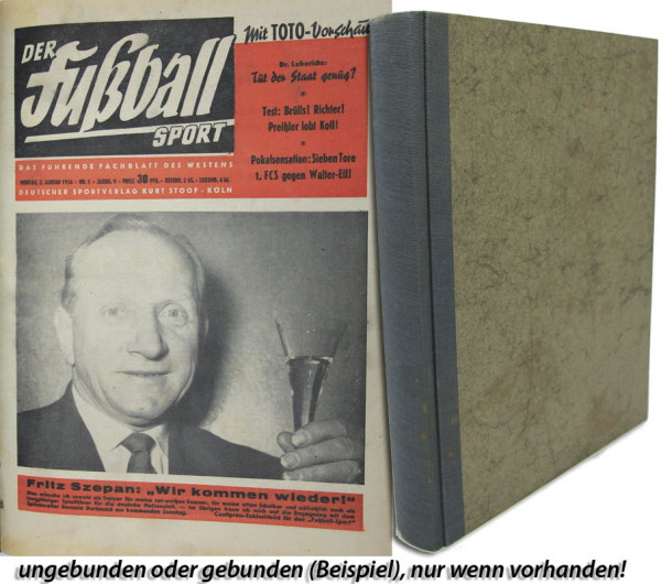 Der Fußball Sport 1956 : 9.Jg.: Nr.1-26 komplett