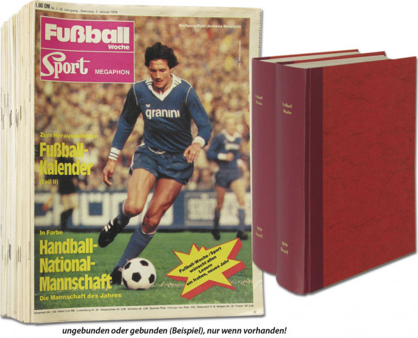 Fußball-Woche 1979 Mon. + Sport Megaph.: Nr.1-53 komplett