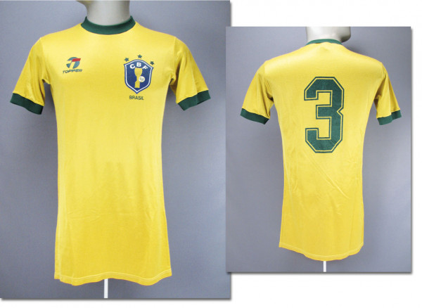 match worn football shirt Brazil 1983