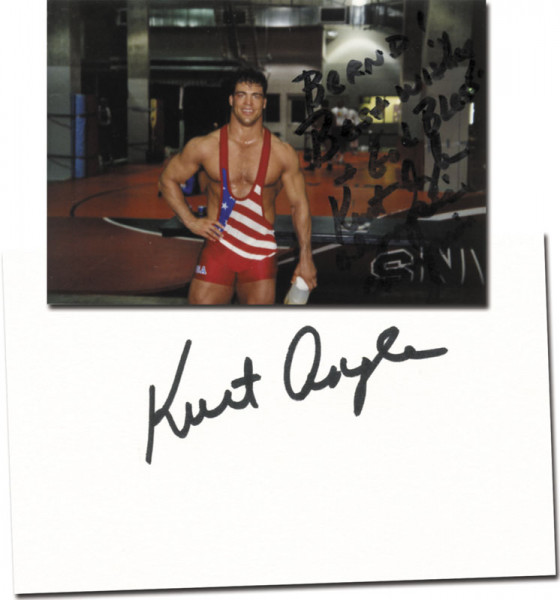 Angle, Kurt: Olympic Games 1996 Autograph Wrestling USA