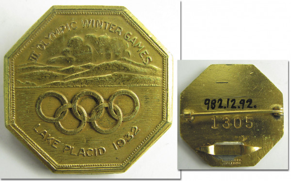 Olympic Winter Games 1932 Participation Badge