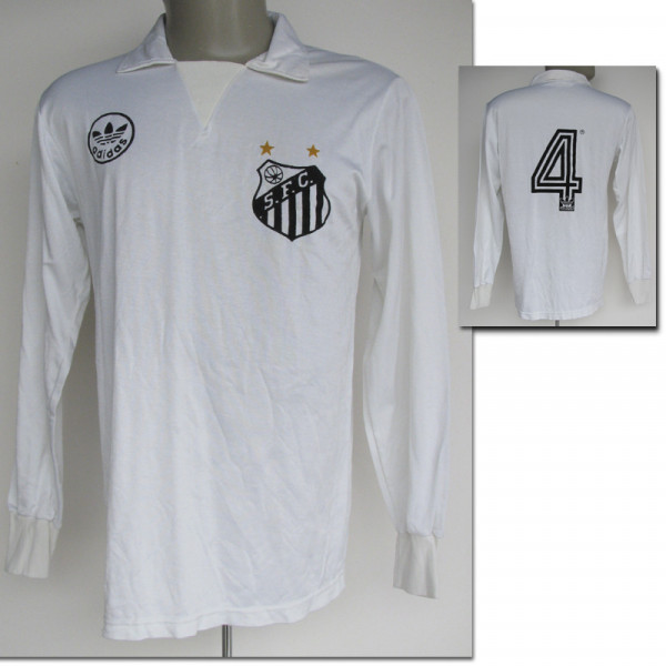 match worn football shirt FC Santos 80s