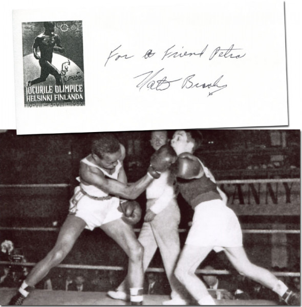 Brooks, Nathan: Olympic Games 1952 Boxing Autograph USA