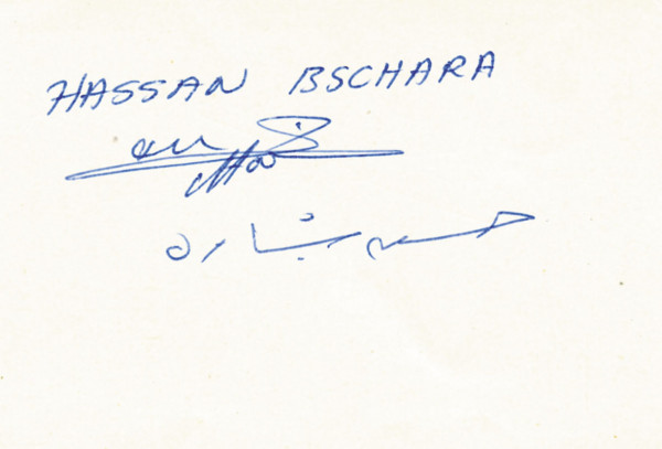 Bechara, Hassan Ali: Olympic Games 1980 Autograph Wrestling Lebanon