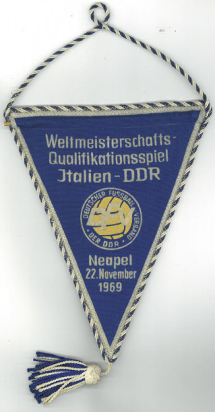 Football Match Pennant GDR v Wales 1969