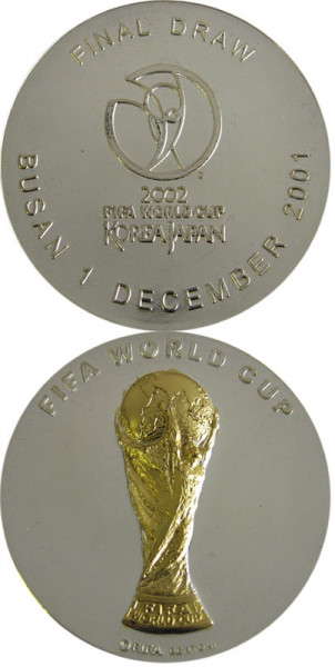 World Cup Korea/Japan 2002 Medal. Originaletui, Teilnehmermedaille WM2002