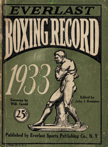 Everlast Boxing Record 1933.