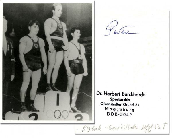 Rybak, Igor: Autograph Olympic Games 1956 Weightlifting USSR