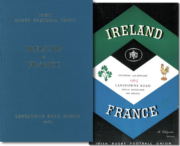 VIP Rugby Programm "Ireland v France, 23rd January, Rugby - Programm 1965