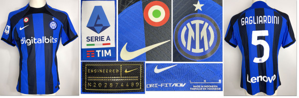 match worn football shirt Inter Milan 2022/2023