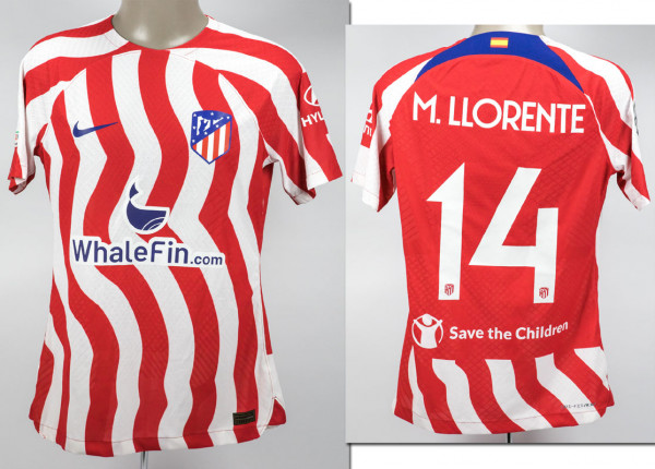 match worn football shirt Atletico Madrid 2022/23