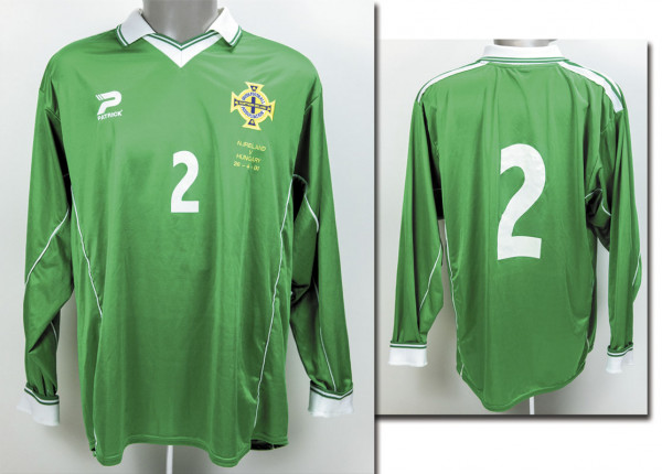 match worn football shirt Northern Ireland 2000