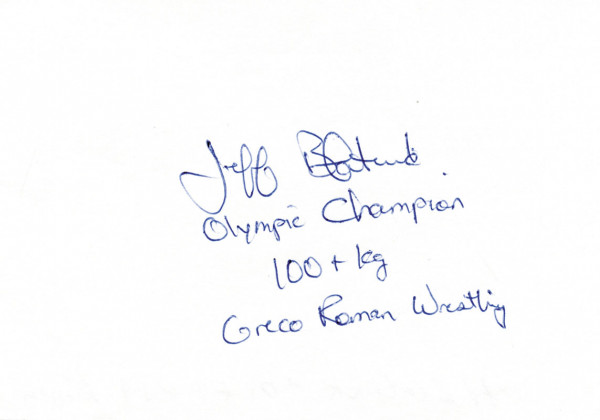 Blatnick, Jeffrey: Olympic Games 1984 Autograph Wrestling USA