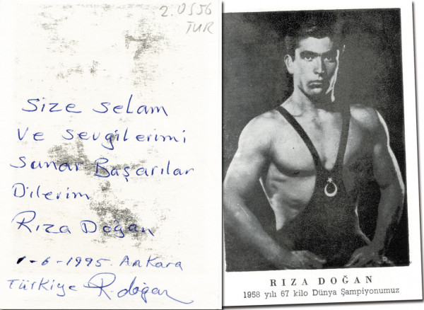 Dogan, Riza: Olympic Games 1956 Autograph Wrestling Turkey