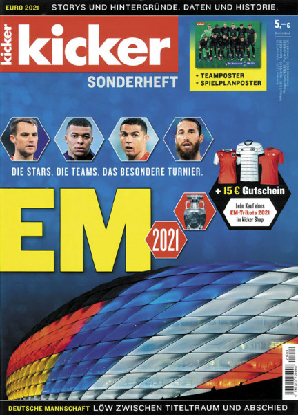 Sondernummer EM-2021 : Kicker Sonderheft 21 EM