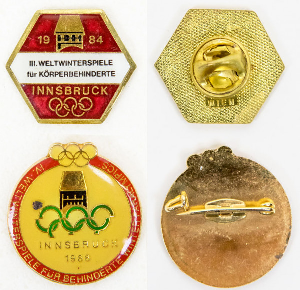 Olympic Games 1984 + 1988 Paralympics Badge