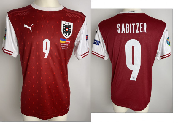 UEFA Euro 2021 match worn football shirt Austria