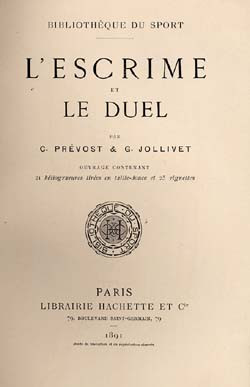 L'Escrime et le Duel.