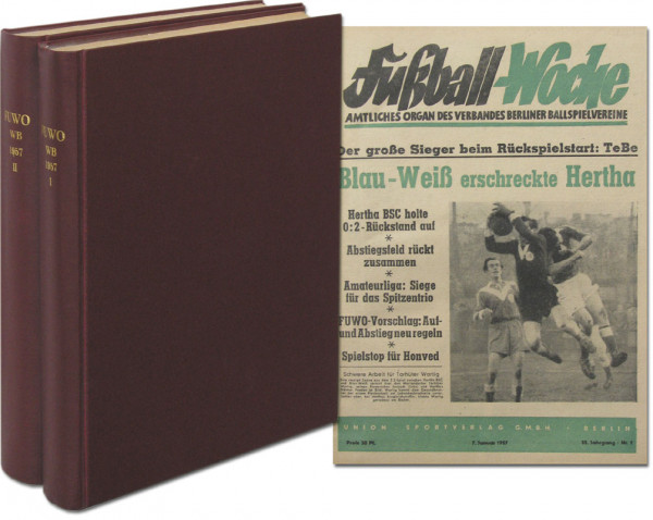 Fußball-Woche 1957 : Jg. Nr.1-52 komplett