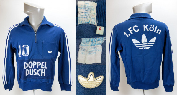 Original Trainingsjacke bzw. Aufwärmpullover des 1, Köln, 1.FC - Trainigsjacke 1982