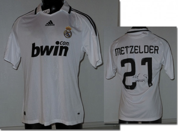 Real Madrid 2008 - 2009 match worn shirt Fußball Spieler Pimera Divison