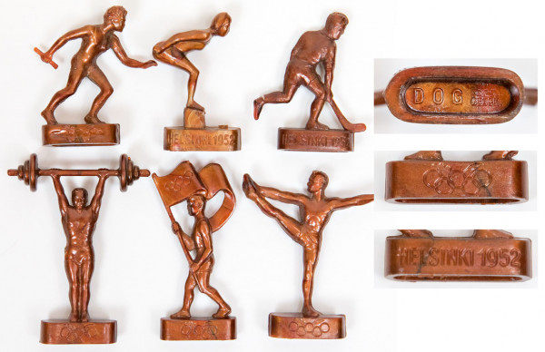 6 Kunststofffiguren Olympia 1952, Olympiaspende 1952