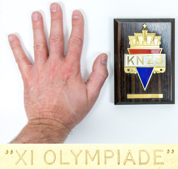 Erinnerungsplakette holländischer Schwimmverband, Plakette KNZB