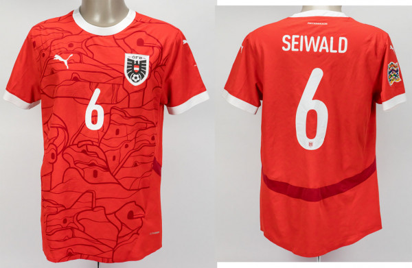 Nicolas Seiwald am 06.09.2024 gegen Slowenien, Österreich - Trikot 2024 Nations League