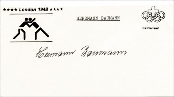 Baumann, Hermann: (1921-verstorben) original Signatur H. Baumann