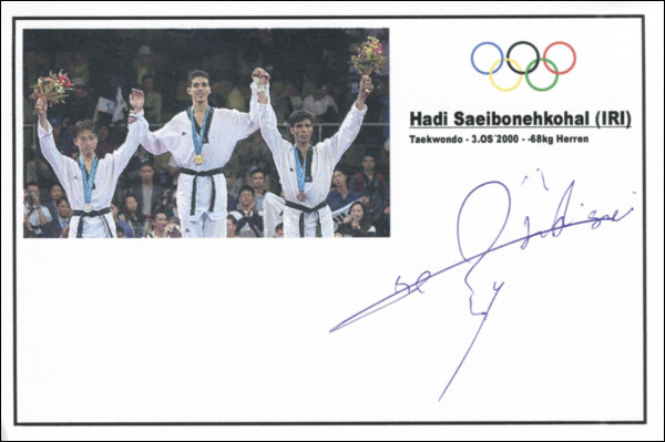 Saei Bonehkohal, Hadi: Olympic Games 2000 Autograph Taekwondo Iran