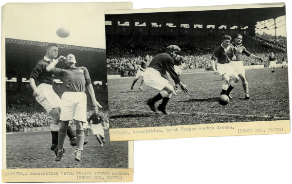 Pressfoto Football 1930 Scottland v France