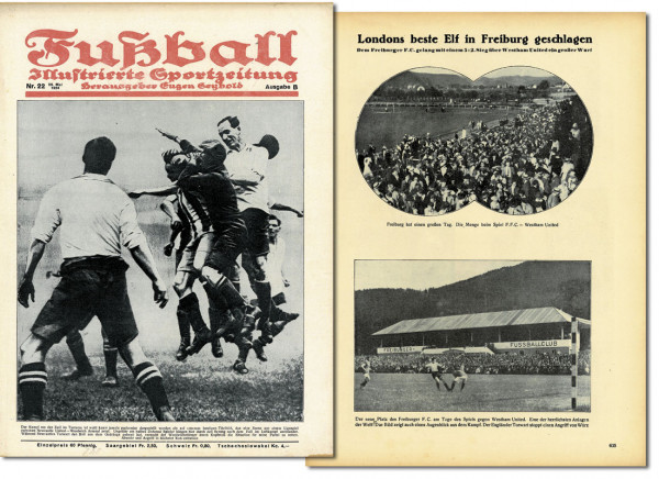 Football programm / Report 1924 England v Germany