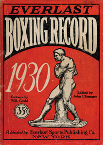 Everlast Boxing Record 1930.