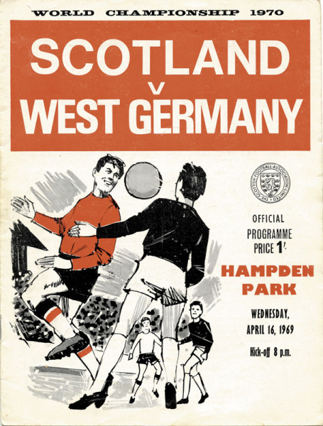 Football Programm 1969. Scotland vs Germany