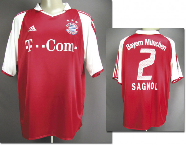 Willy Sagnol, 2.04.2005 gegen VfL Wolfsburg, München, Bayern - Trikot 2004/05