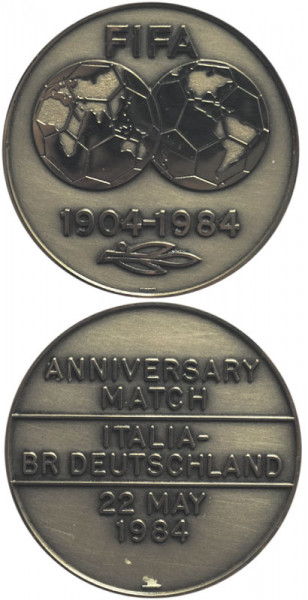 Participation Medal FIFA match 1984 Italy v Germa