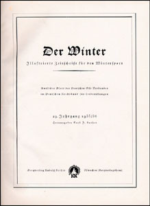 Fachblatt für Wintersport. 29.Jahrgang 1935/36 komplett gebunden.