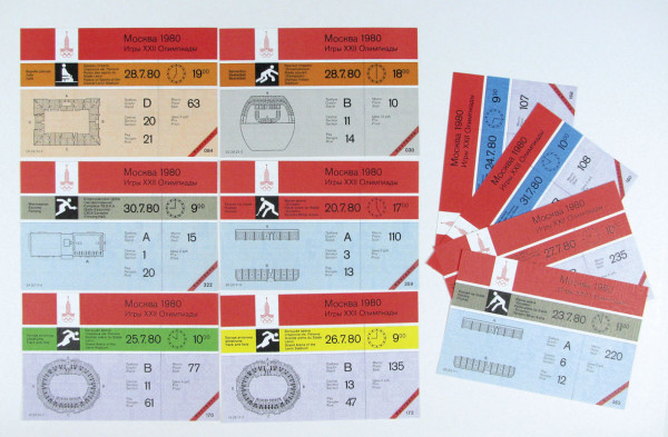 Olympic games 1980. 10 Tickets