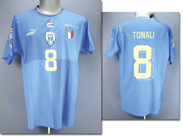 match worn football shirt Italia 2022