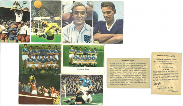 8x Collector Cards 1959 - 60 England Football