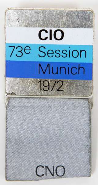 IOC Session Badge 1972 Munich, IOC-Session 1972